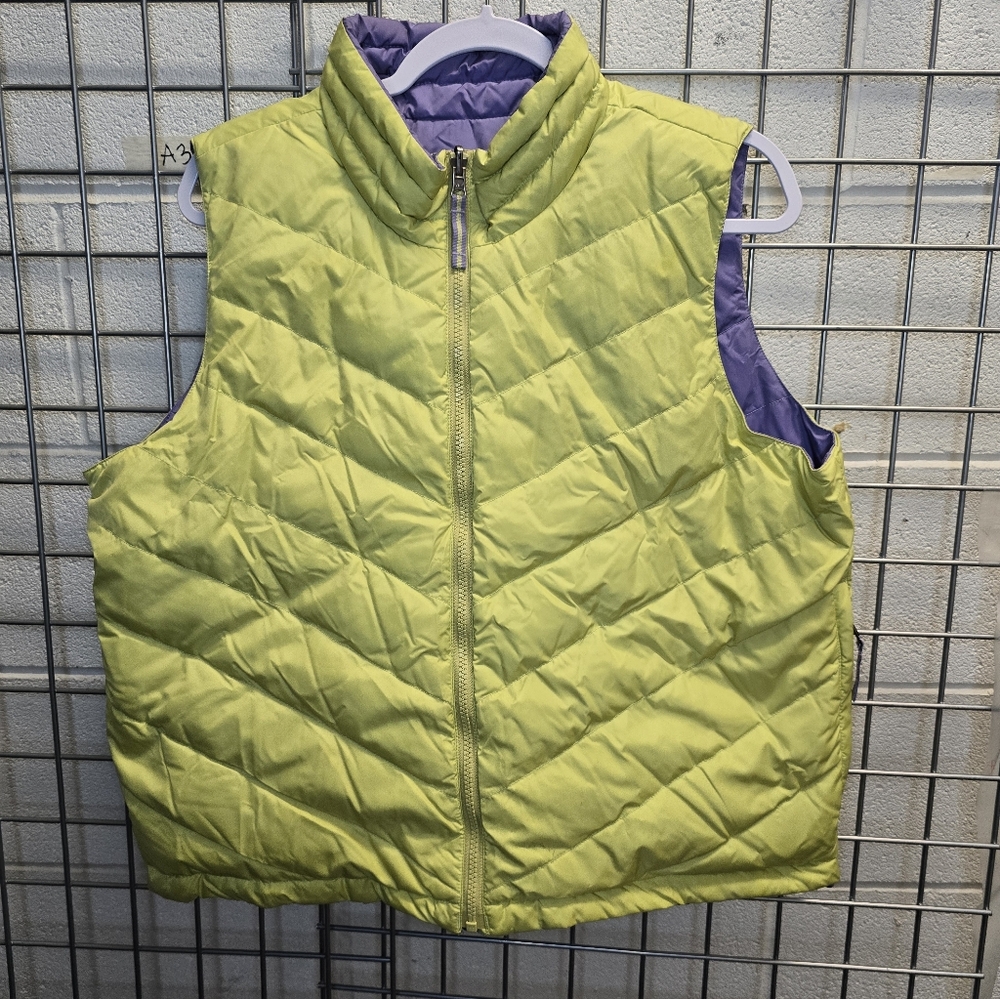Reversible Yellow and Purple Puffer Vest